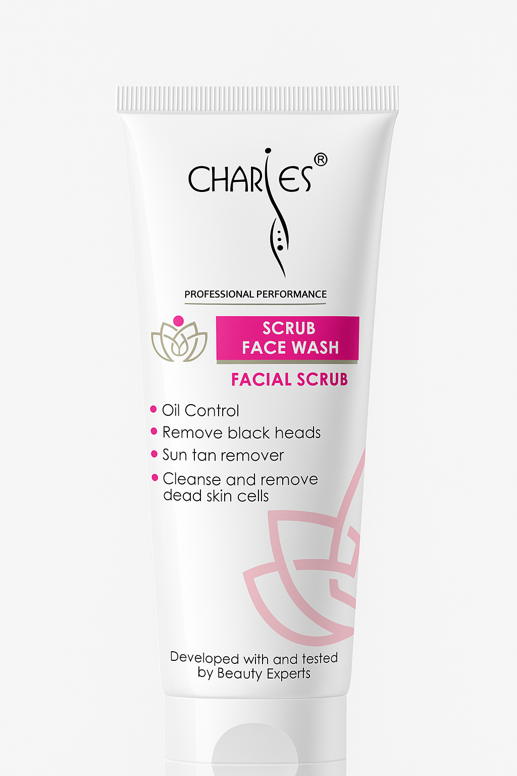 CHARIES Scrub Face Wash – Oil Control, Blackhead & Tan Removal
