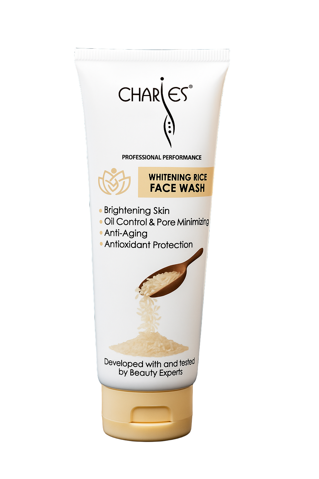 CHARIES Whitening Rice Face Wash – Brightening, Oil Control & Anti-Aging Formula