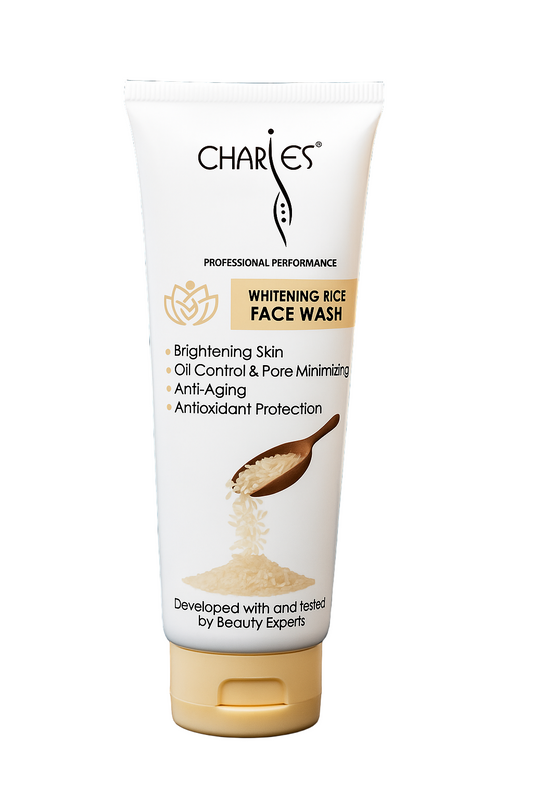 CHARIES Whitening Rice Face Wash – Brightening, Oil Control & Anti-Aging Formula