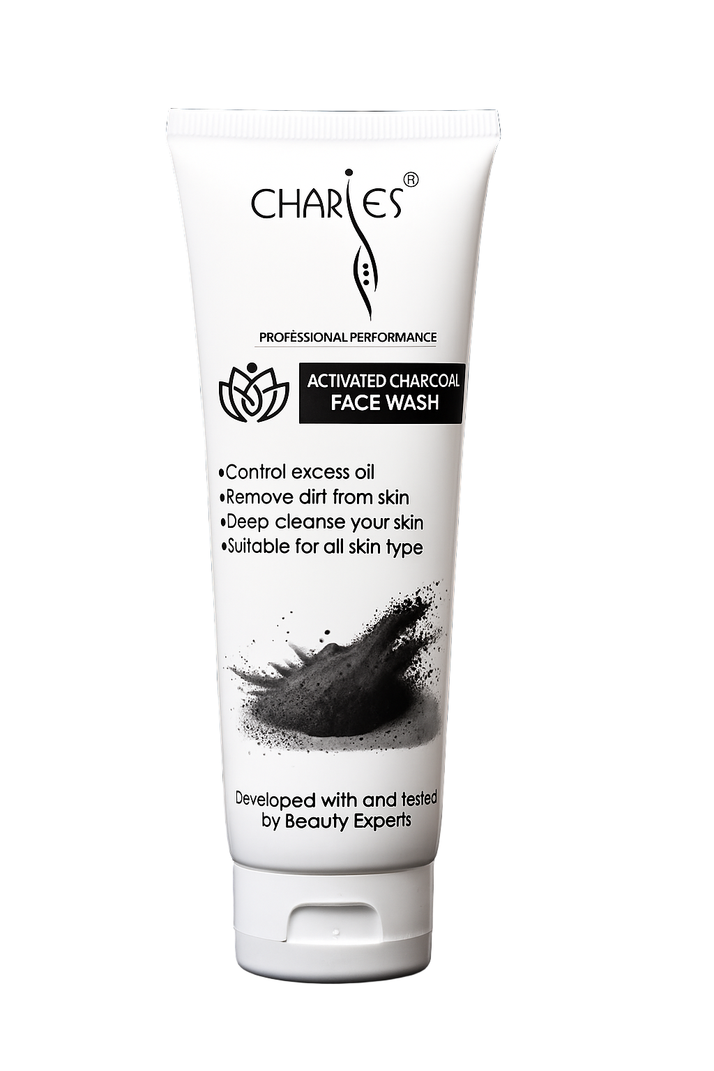 CHARIES Activated Charcoal Face Wash – Deep Clean & Oil Control Formula